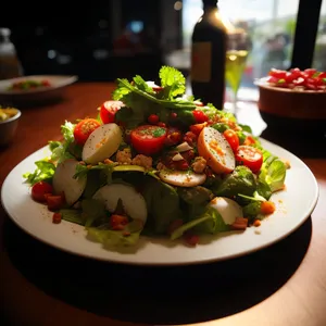 Gourmet Grilled Beef Salad with Tomato and Cheese