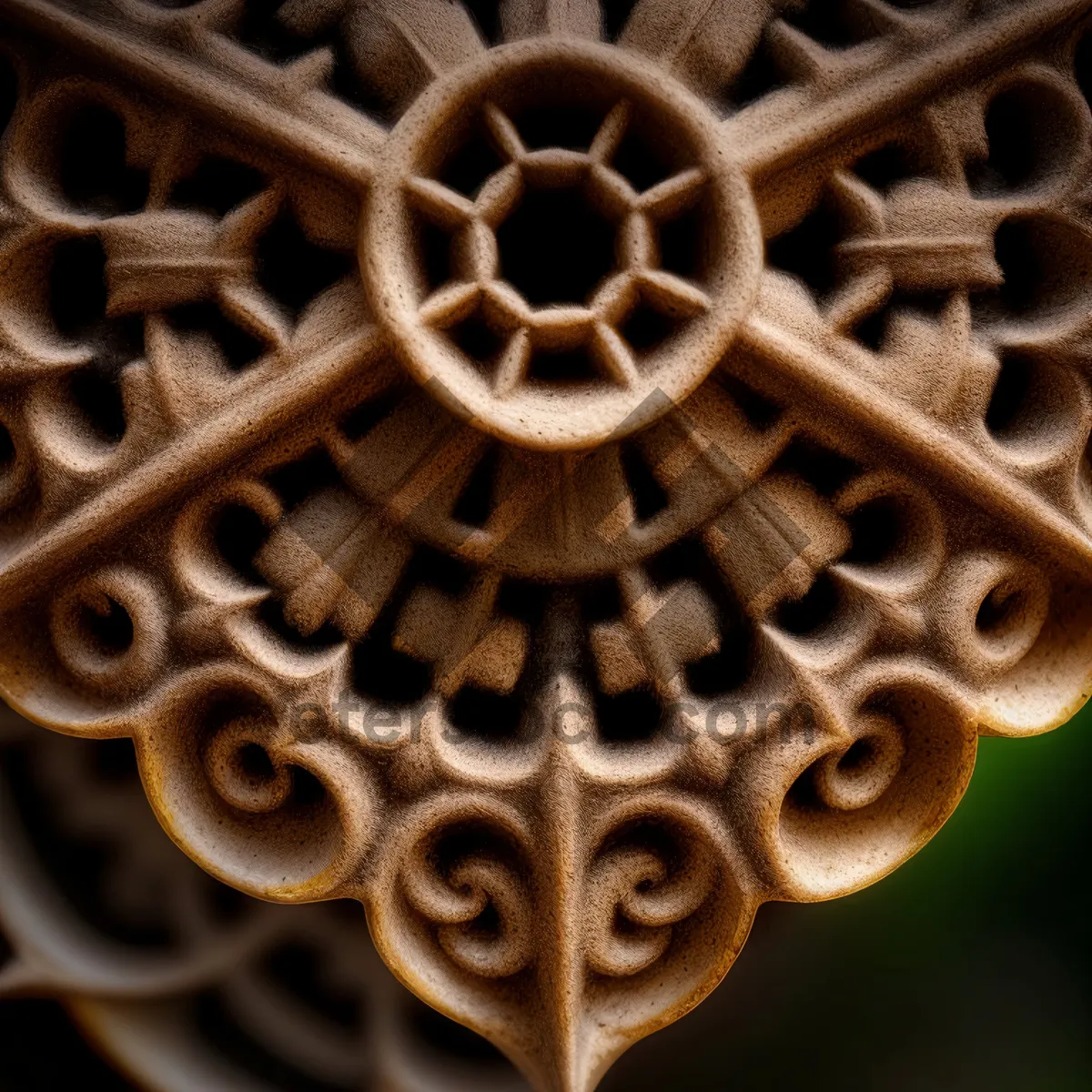 Picture of Exquisite Arabesque Carved Trivet Base for Artful Support