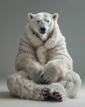 Cute Arctic Wildlife Feline Studio Portrait.