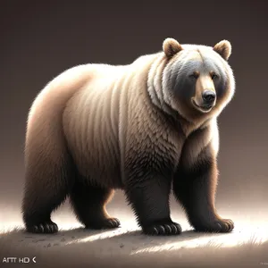 Cute Brown Bear Cub in Wild Habitat