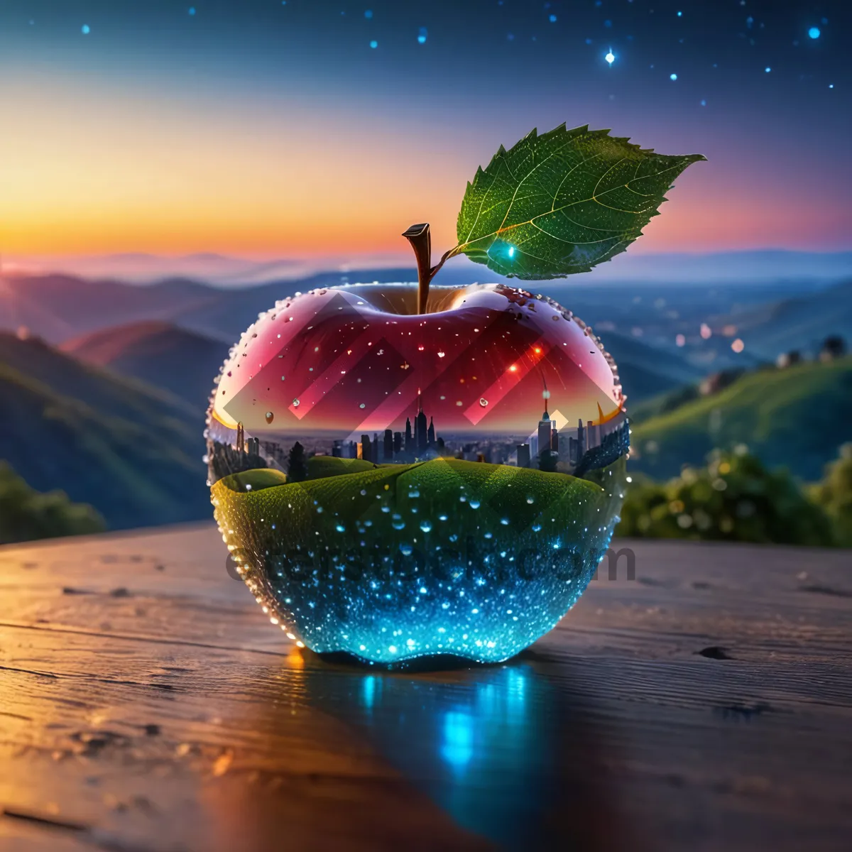 Picture of Delicious Fresh Red Apple Fruit Eat