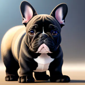 Lovable purebred bulldog puppy, an adorable companion and cherished canine pet