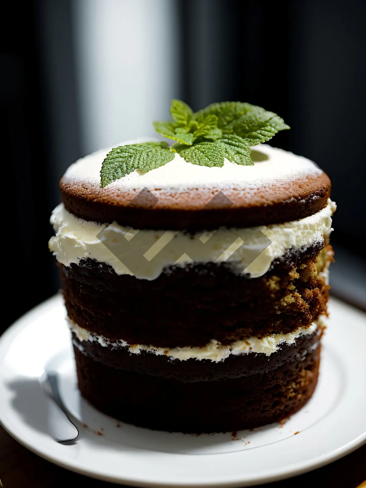 Picture of Delicious Fruit Cake with Sweet Cream