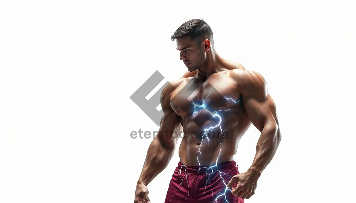 Picture of Muscular male model posing in fitness attire