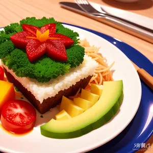 Delicious Chocolate Strawberry Dessert Plate