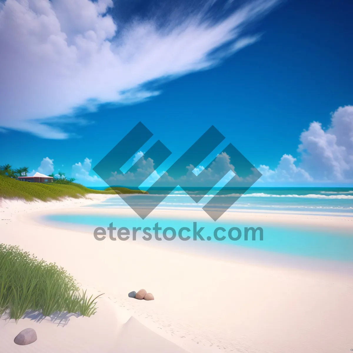 Picture of Serene Sunset Over Tropical Beach