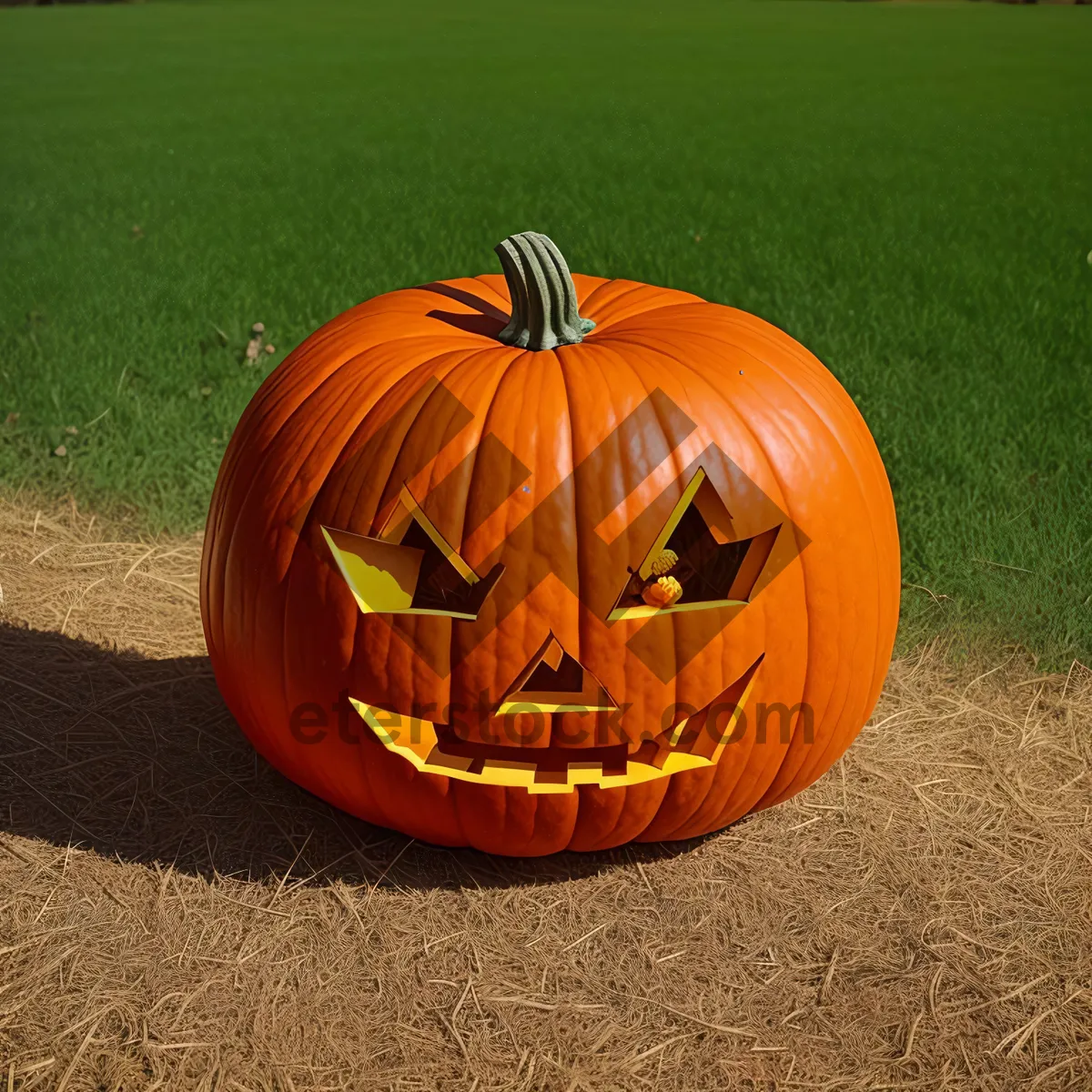 Picture of Spooky Pumpkin Jack-o'-Lantern Decoration for Halloween Season