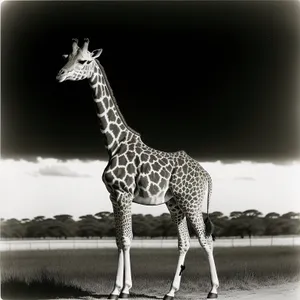 Majestic Safari Giraffe in Wild Reserve