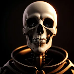 Frightening Skull with Exposed Nose - Horrifying Pirate Skeleton