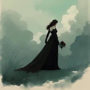 Eternal Love: Silhouette of Bride and Groom