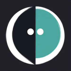 Shiny Black Moon Button Icon