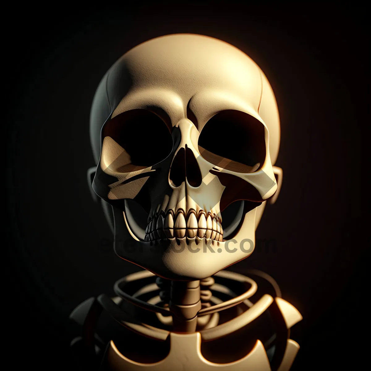 Picture of Macabre Skull Sculpture - Captivating Pirate Skeleton Art