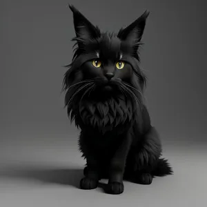 Cute Gray Kitty with Whiskers and Playful Eyes