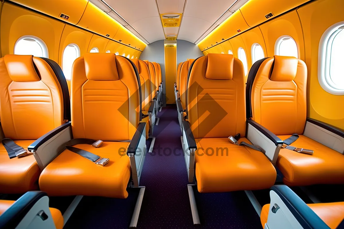 Picture of Modern urban transportation vehicle interior seat