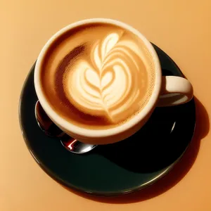 Delicious Gourmet Breakfast Coffee in Dark Cup
