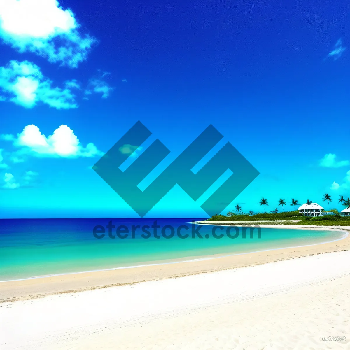 Picture of Golden Sunset Over Tropical Beach