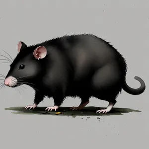 Adorable Domestic Rat with Fluffy Fur