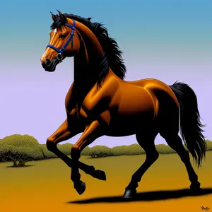 Black Stallion Galloping - Equestrian Speed!