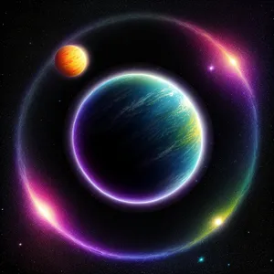 Cosmic Glowing Fantasy: Digital Space Art