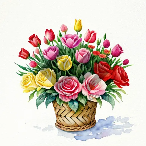 Picture of Floral Design Swirls in Pink and Green