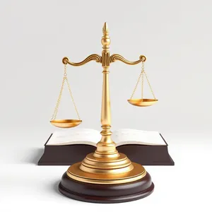 3D Bronze Justice Scale - Law