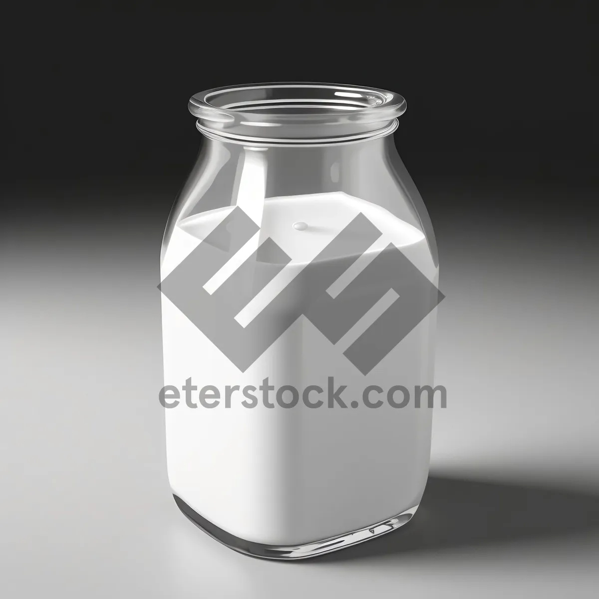 Picture of Refreshing Dairy Beverage in Glass Bottle