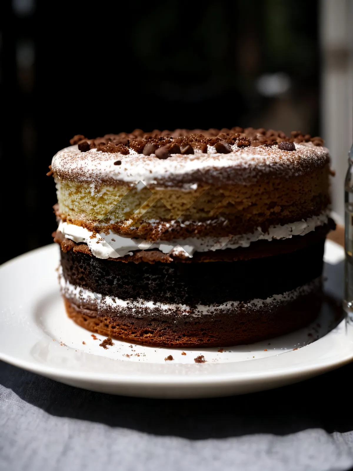 Picture of Decadent Chocolate Cake Slice Perfect with Coffee