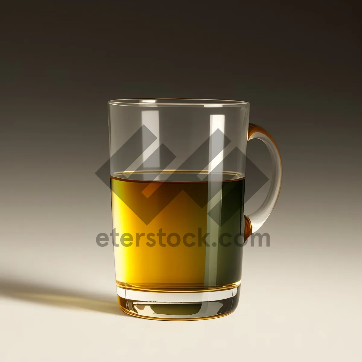 Picture of Refreshing Lager Beer Glass with Cold Yellow Frothy Foam