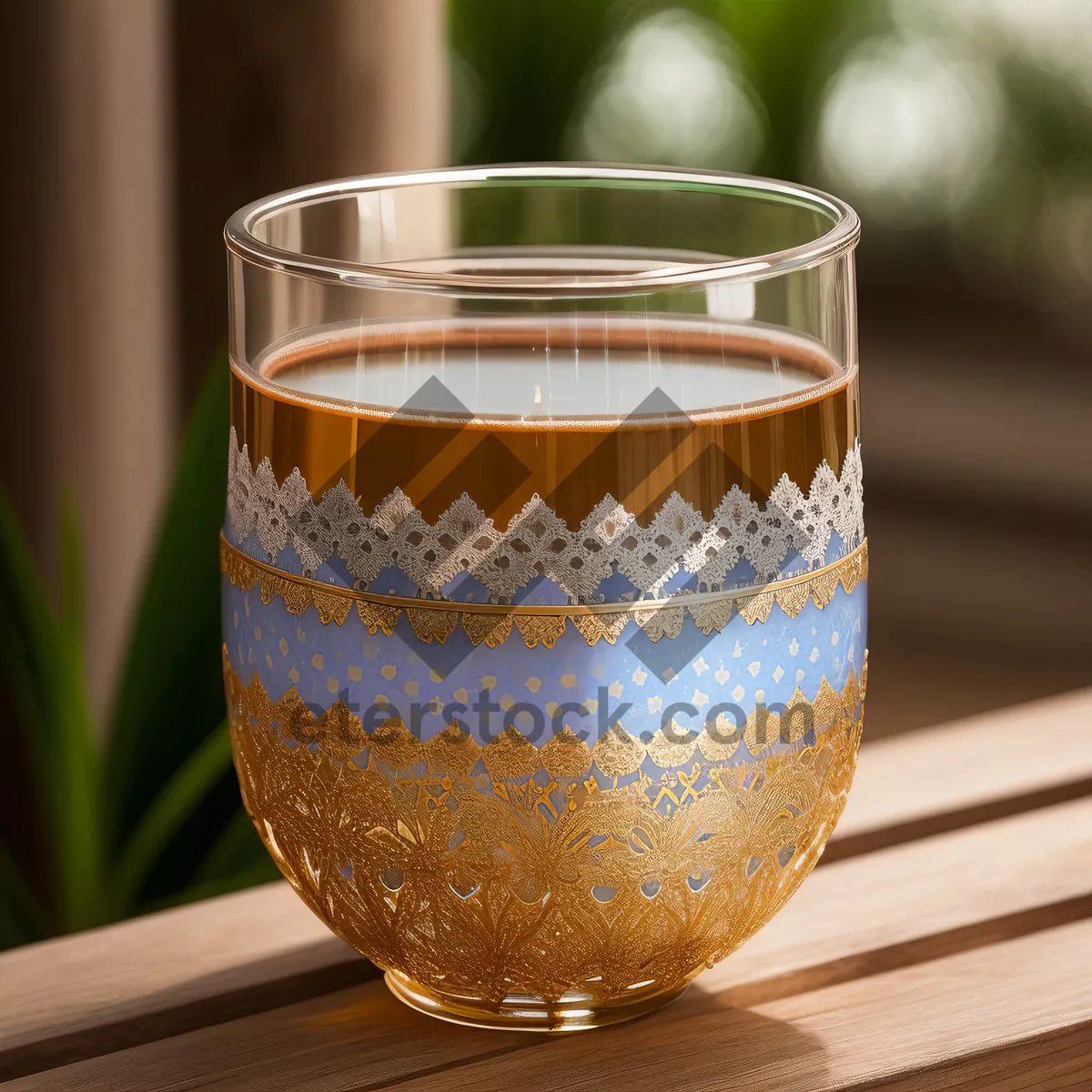 Picture of Hot Herbal Tea in Transparent Glass Cup