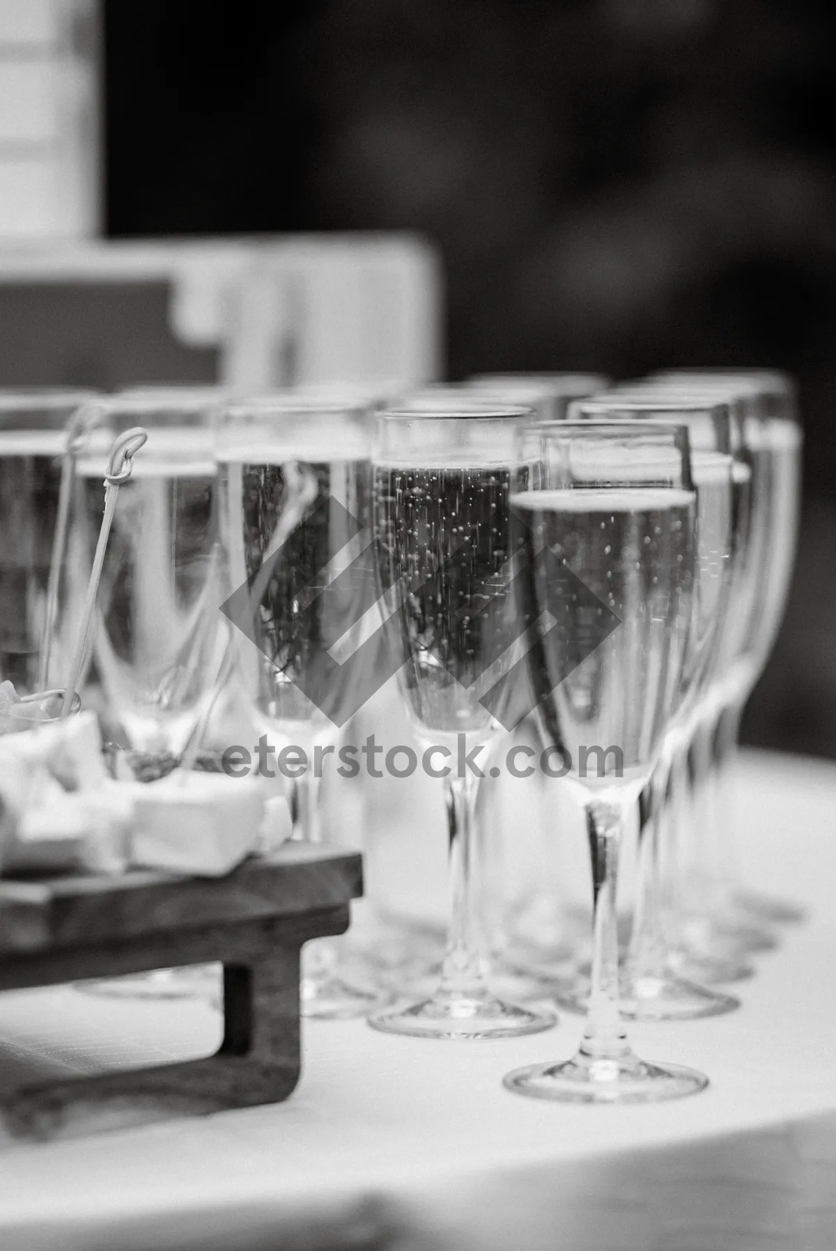 Picture of Champagne toast at romantic wedding celebration