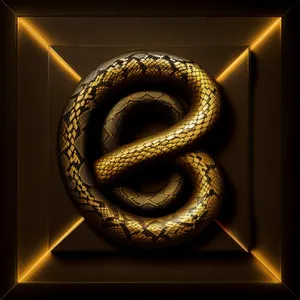 Black Coiled Reptile Structure: Night Snake Knot