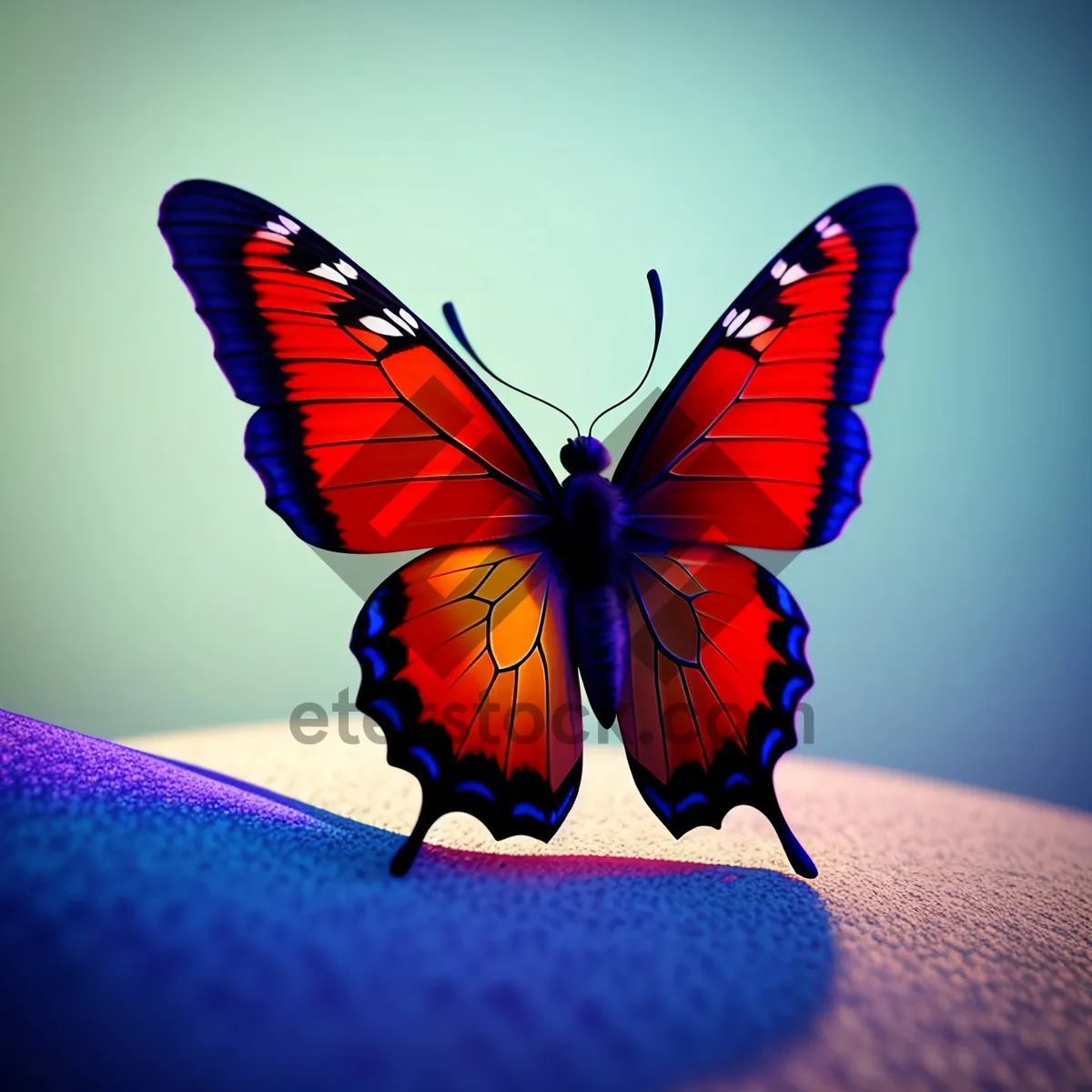 Picture of Vibrant Monarch Butterfly in Tropical Garden