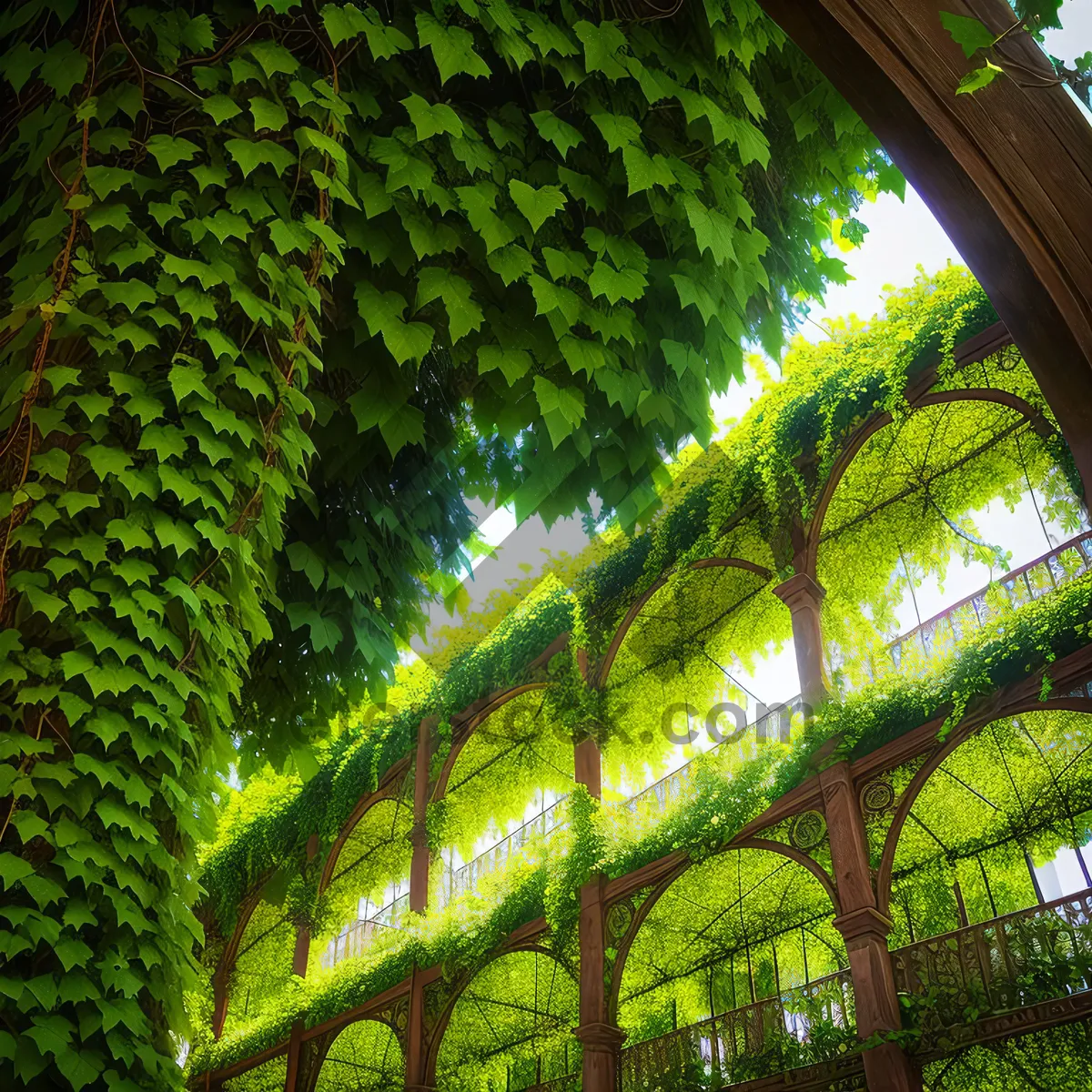 Picture of Lush Green Forest Landscape with Tropical Foliage