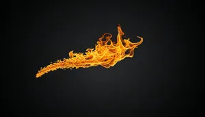 Black Flame Art Design Smoke Heat