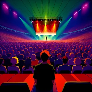 Vibrant Stage Curtain Illuminated in Crowd-Pleasing Lights