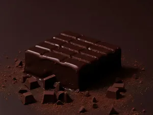 Delicious chocolate candy bar with milk and sugar