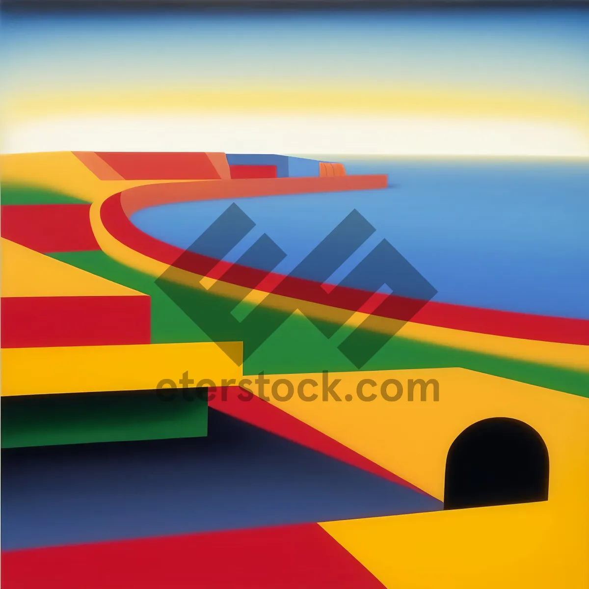 Picture of Patriotic Nation's Flag: Symbolic Graphic Art