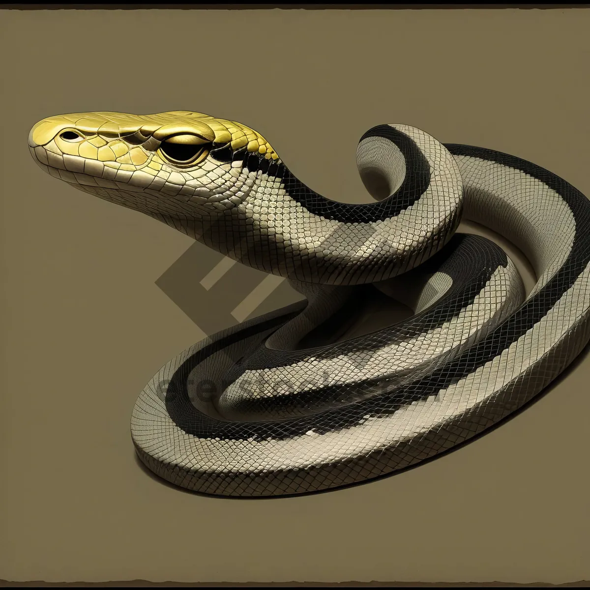 Picture of Wild Viper Snake in the Darkness