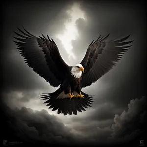 Sky Soaring: Majestic Bald Eagle in Flight