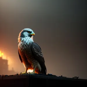 Magnificent Falcon Soaring with Piercing Gaze