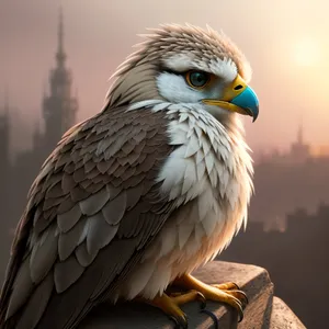 Wild Eagle in Flight: Majestic Predator with Piercing Eyes