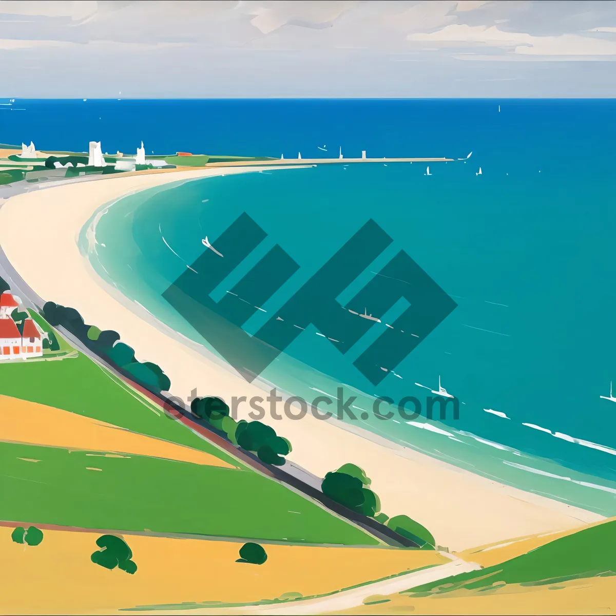 Picture of Serene Summer Seascape at Bay Beach