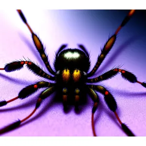 Black Widow Arachnid Close-Up: Captivating Garden Spider