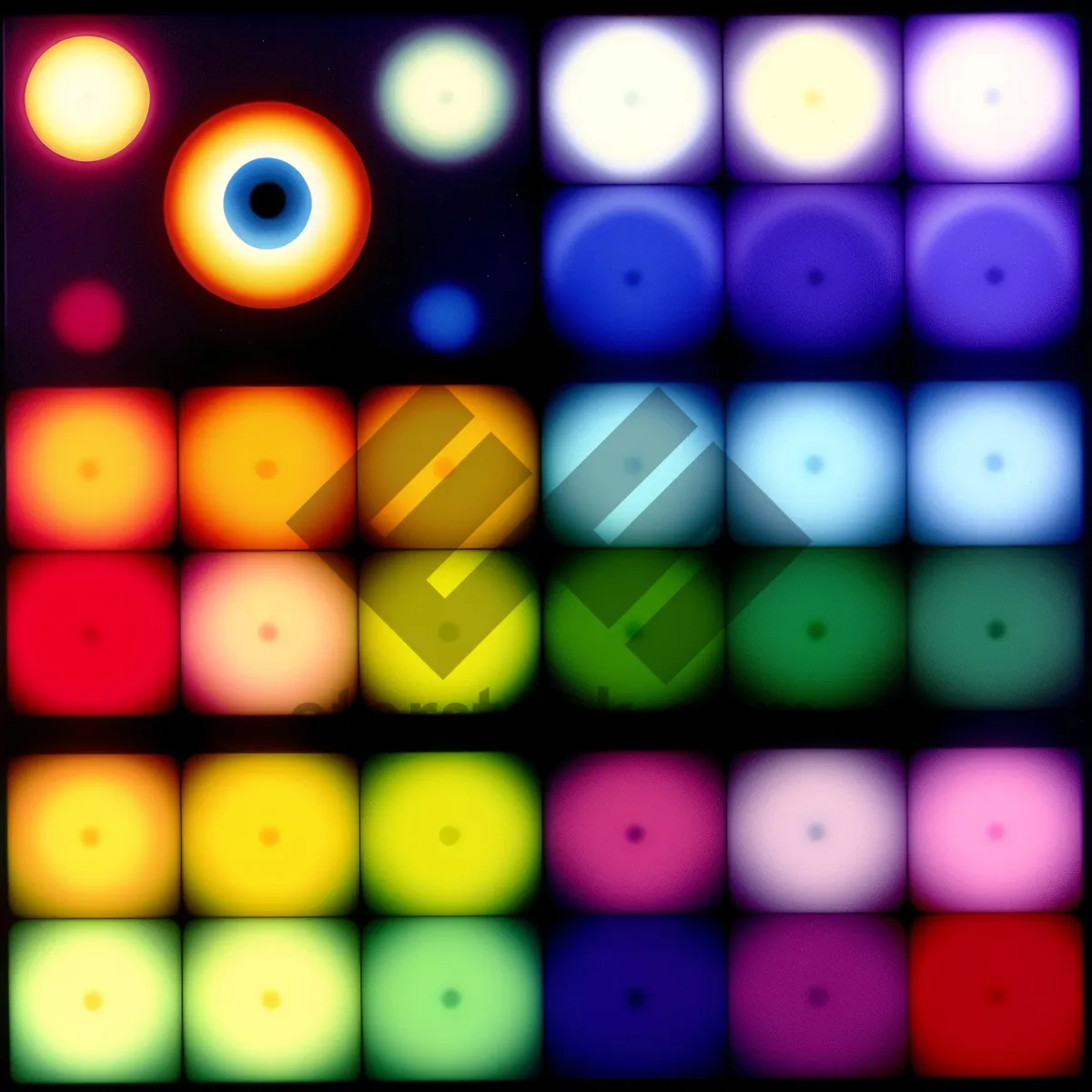 Picture of Shiny Plasma Art: Bright Circle Pattern with Polka Dots