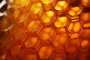 Modern yellow honeycomb design for wallpaper background