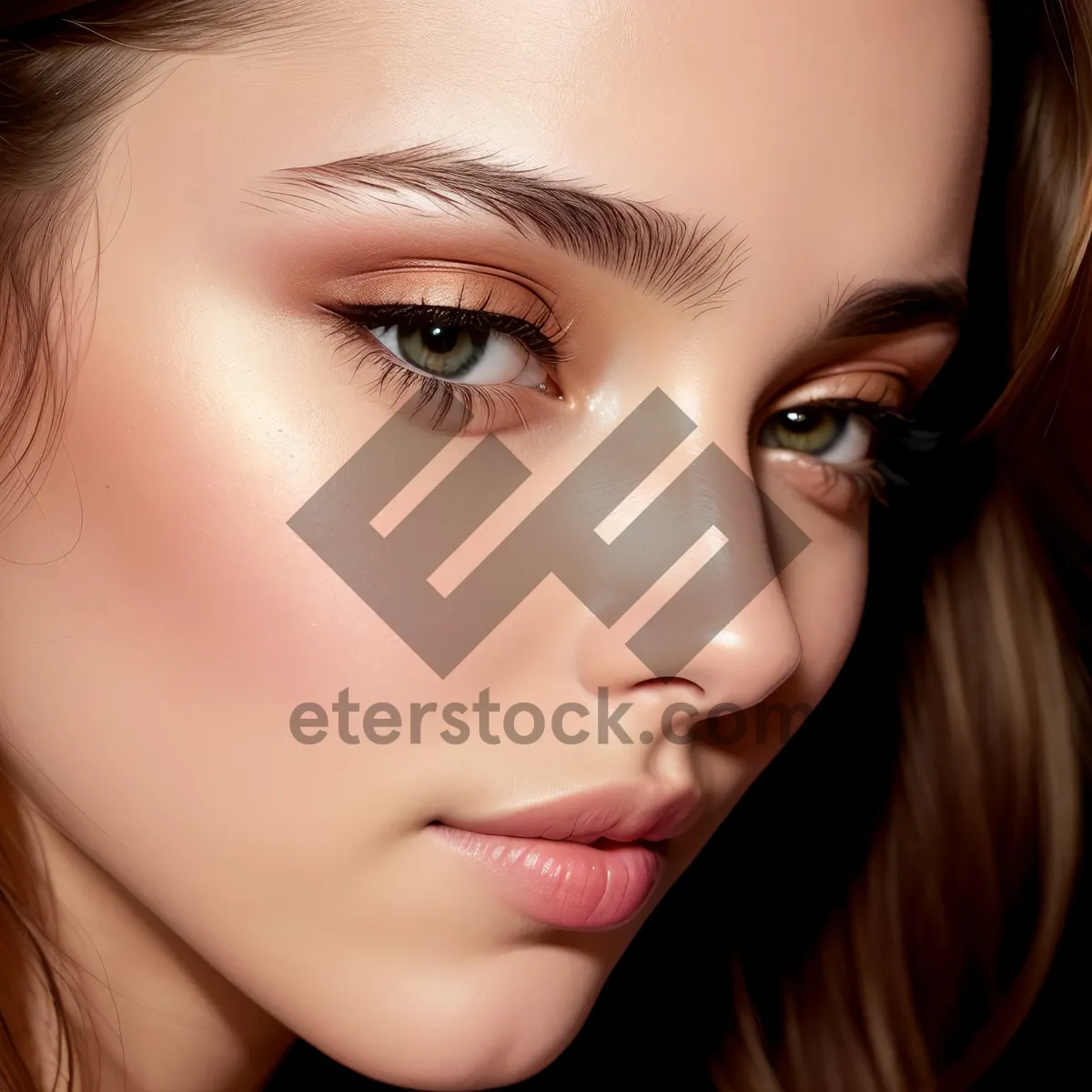 Picture of Elegant Sensual Model with Attractive Makeup