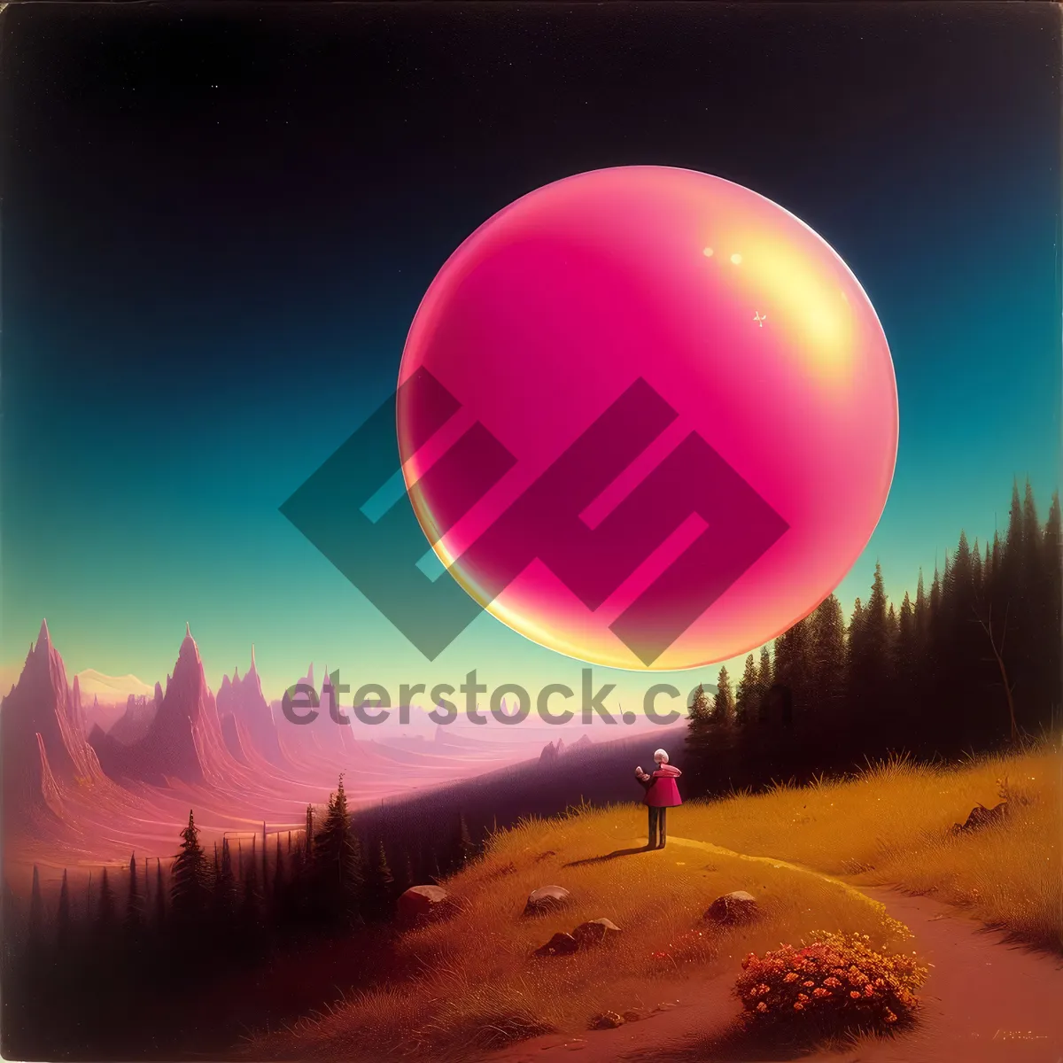 Picture of Vibrant Sky with Joyful Balloons