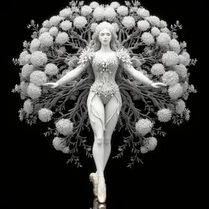 Black lace skeleton body anatomy medical science diagram.