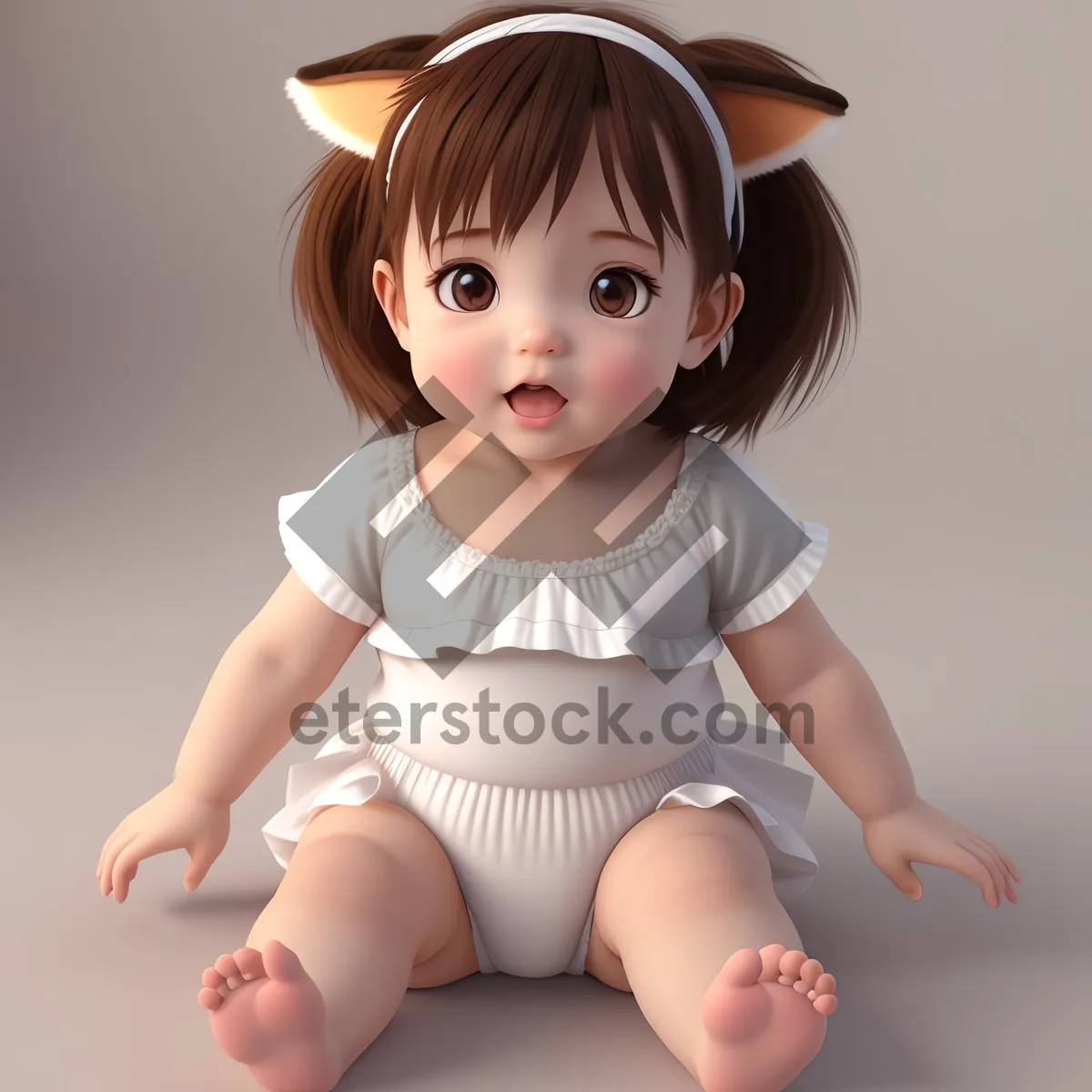 Picture of Joyful baby doll with innocent smile