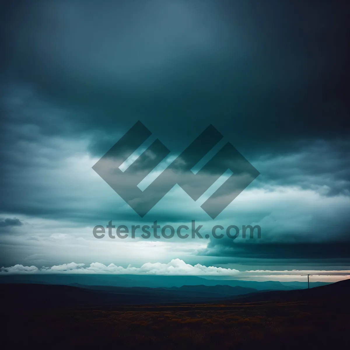 Picture of Golden Horizon: Serene Beach Sunset Over the Pristine Ocean